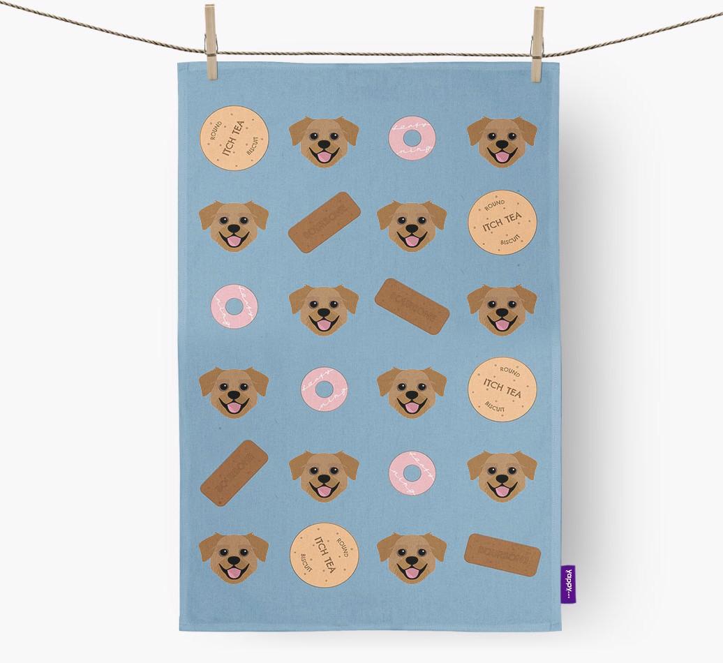 'Cookie Pattern' - Personalized {breedFullName} Dish Towel