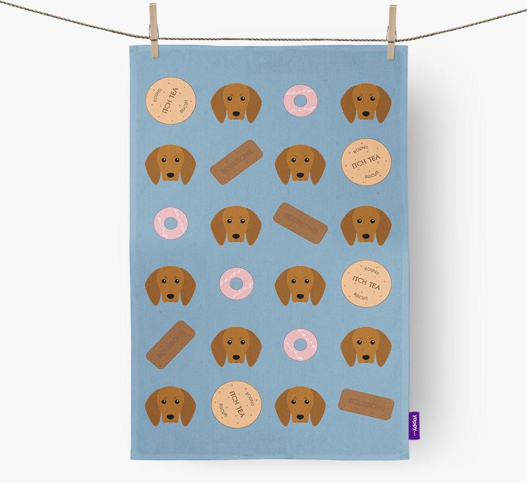'Cookie Pattern' - Personalized {breedFullName} Dish Towel
