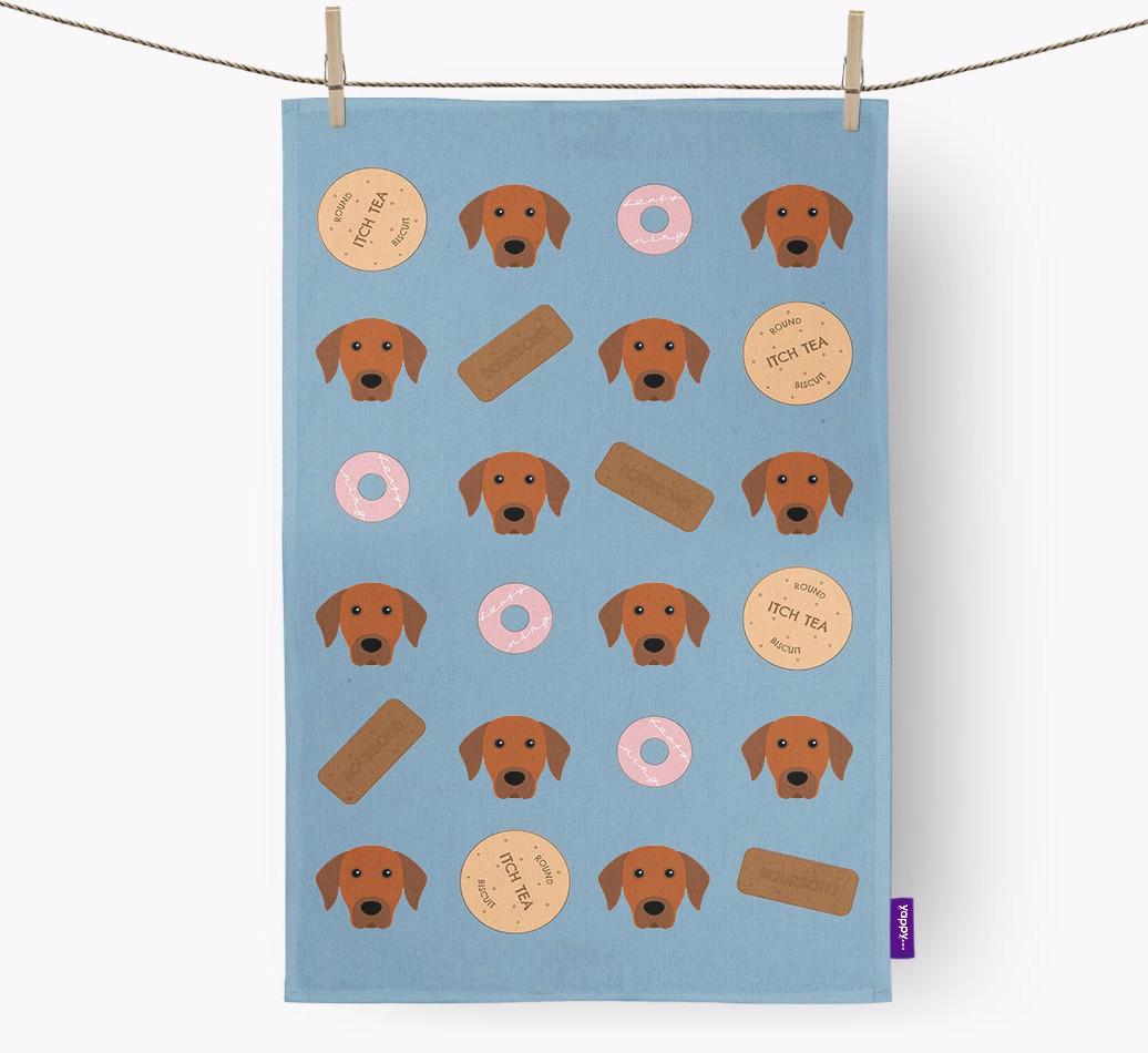 'Cookie Pattern' - Personalized {breedFullName} Dish Towel