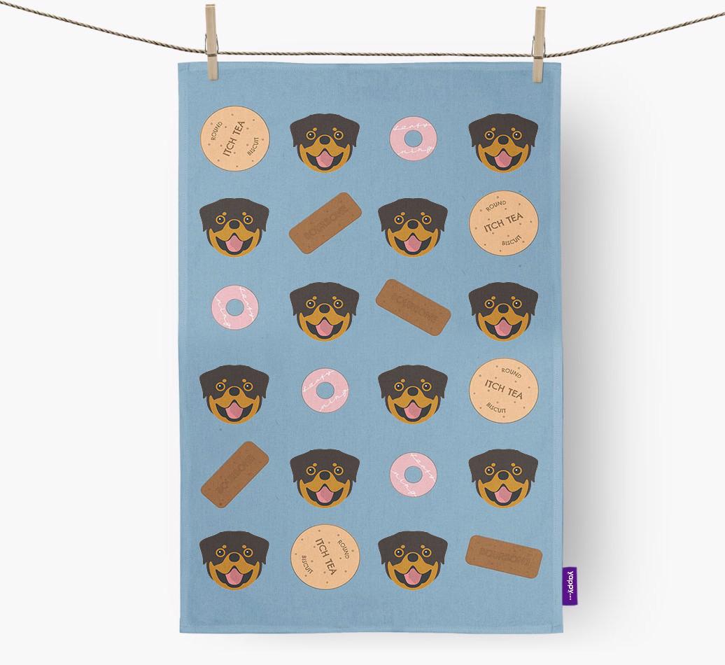 'Cookie Pattern' - Personalized {breedFullName} Dish Towel