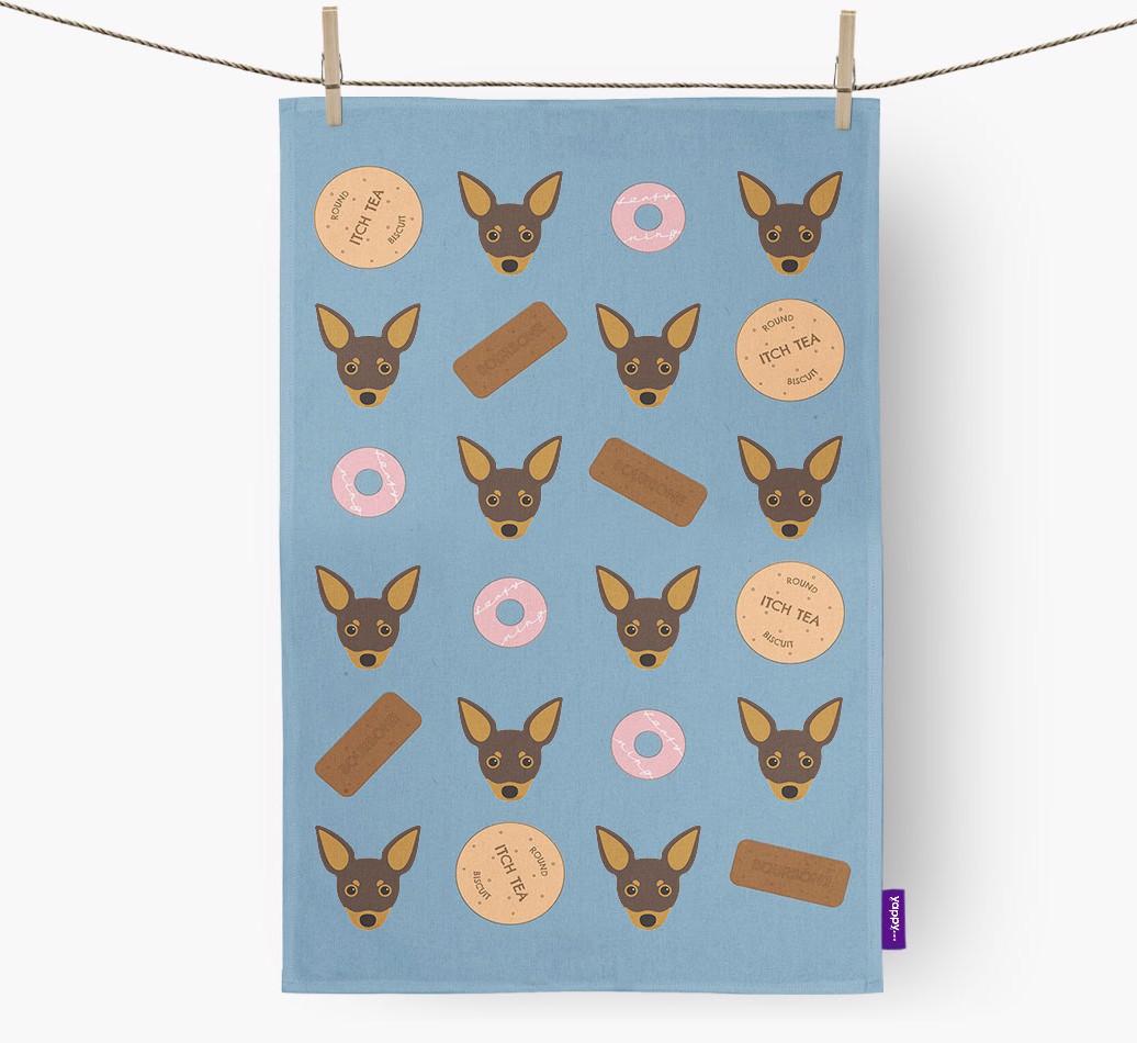 'Cookie Pattern' - Personalized {breedFullName} Dish Towel