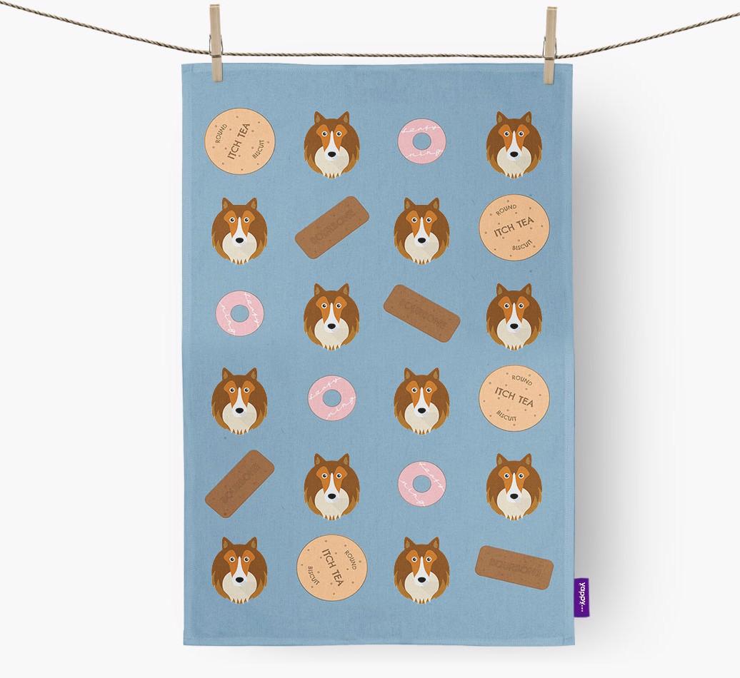 'Cookie Pattern' - Personalized {breedFullName} Dish Towel