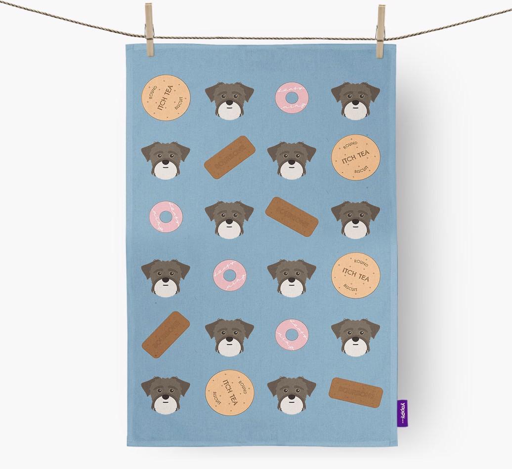 'Cookie Pattern' - Personalized {breedFullName} Dish Towel