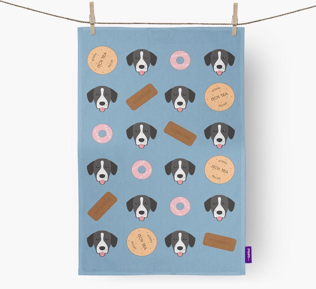 'Cookie Pattern' - Personalized {breedFullName} Dish Towel