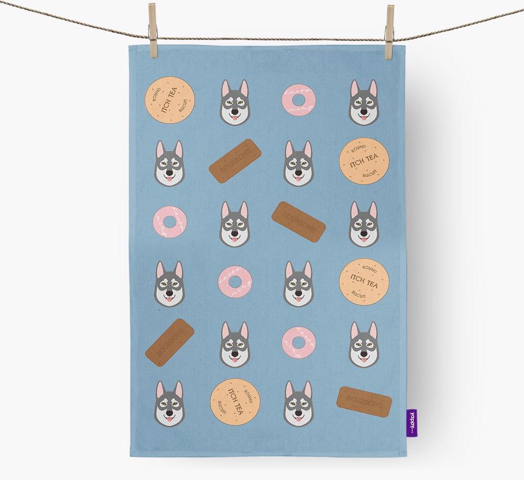 'Cookie Pattern' - Personalized {breedFullName} Dish Towel