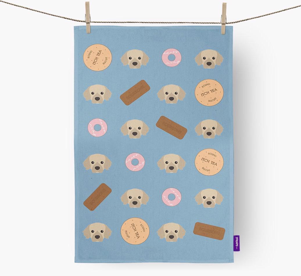 'Cookie Pattern' - Personalized {breedFullName} Dish Towel