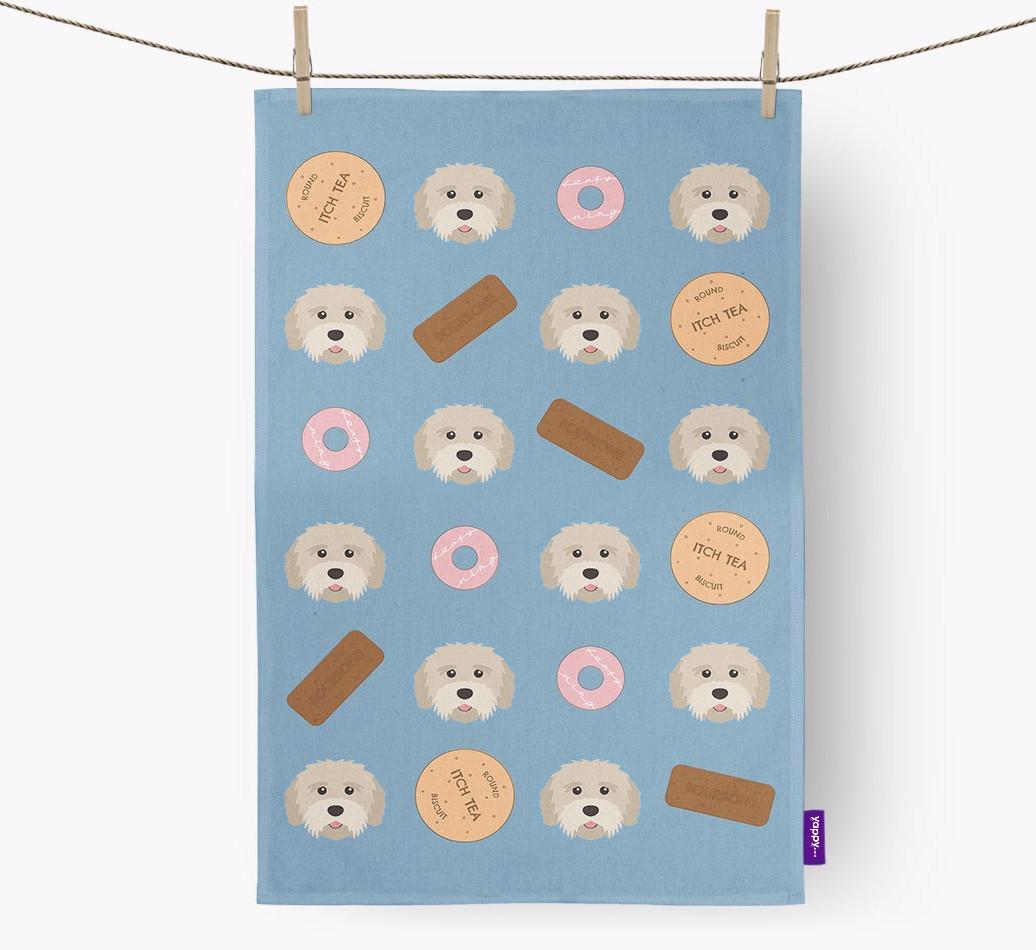'Cookie Pattern' - Personalized {breedFullName} Dish Towel
