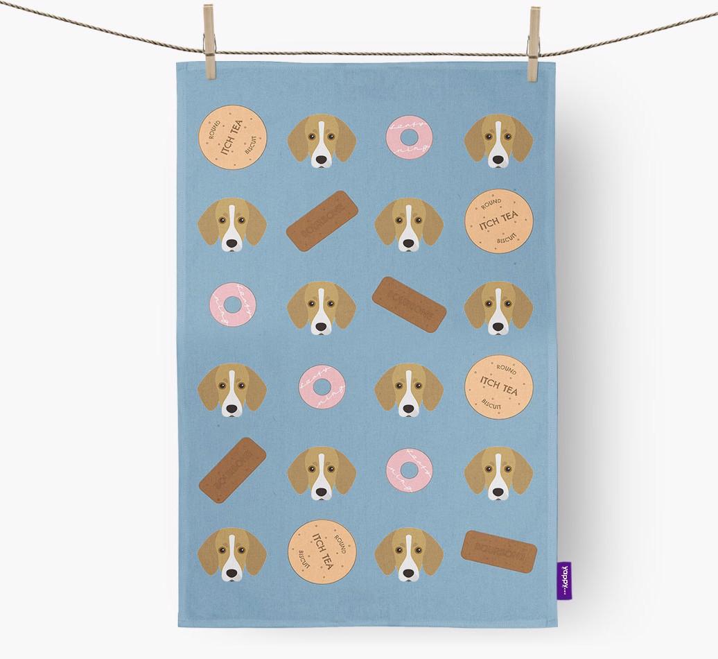 'Cookie Pattern' - Personalized {breedFullName} Dish Towel