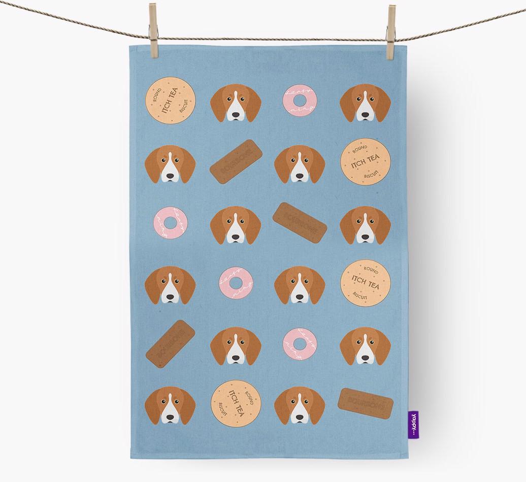 'Cookie Pattern' - Personalized {breedFullName} Dish Towel