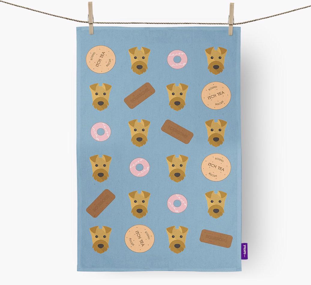 'Cookie Pattern' - Personalized {breedFullName} Dish Towel