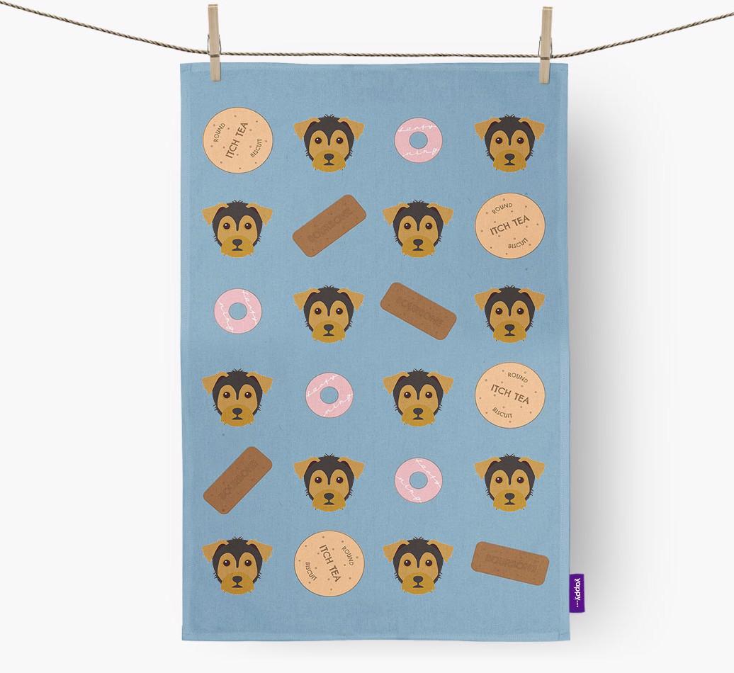 'Cookie Pattern' - Personalized {breedFullName} Dish Towel