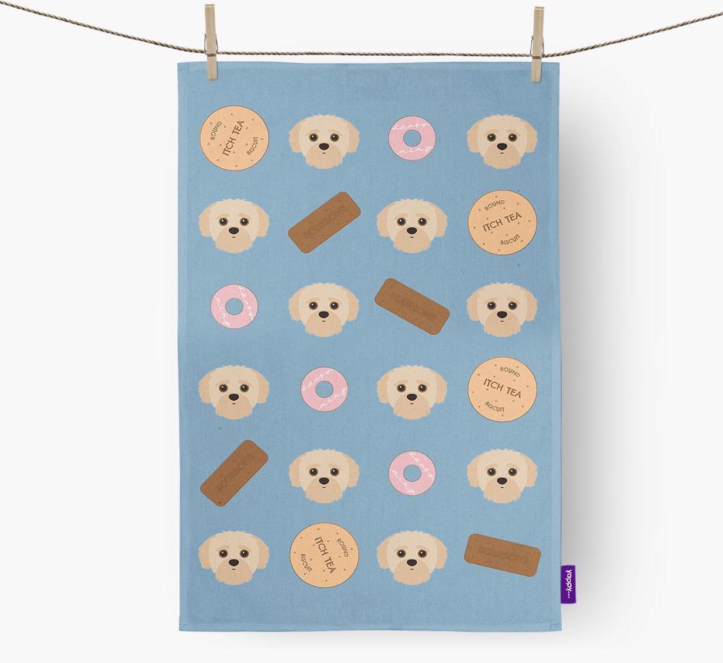 'Cookie Pattern' - Personalized {breedFullName} Dish Towel