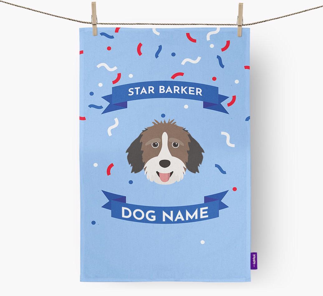 'Star Barker' - Personalized {breedFullName} Tea Towel