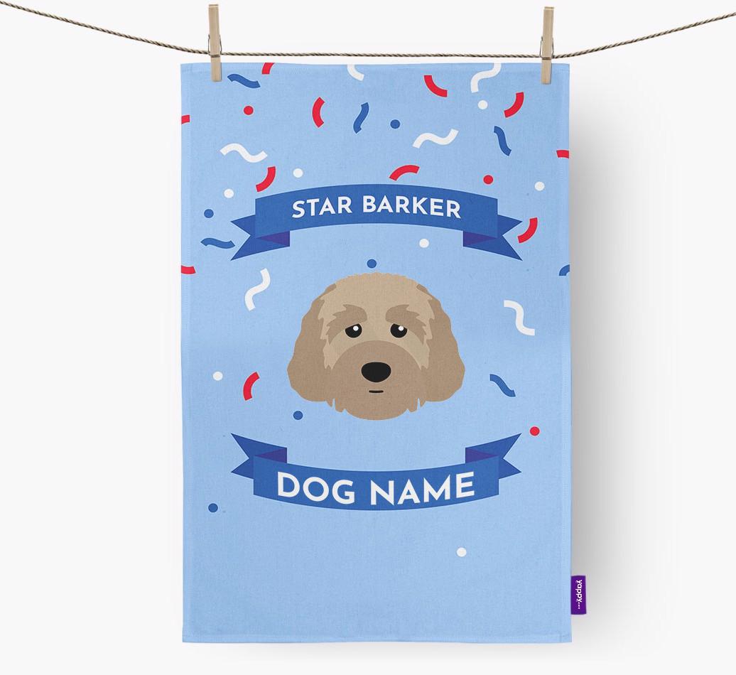 'Star Barker' - Personalized {breedFullName} Tea Towel