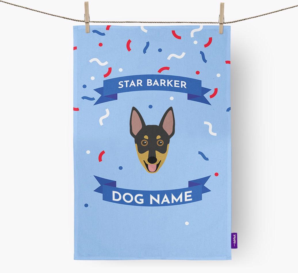 'Star Barker' - Personalized {breedFullName} Tea Towel