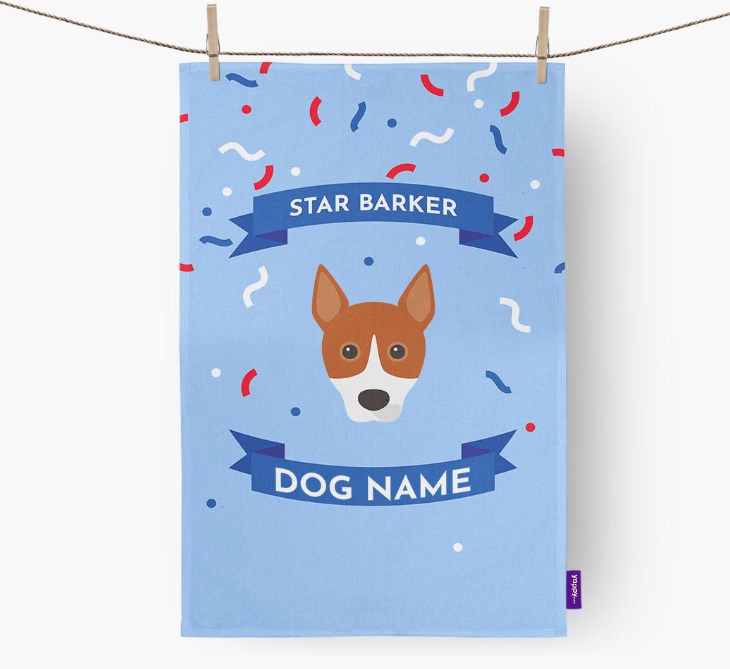 'Star Barker' - Personalized {breedFullName} Tea Towel