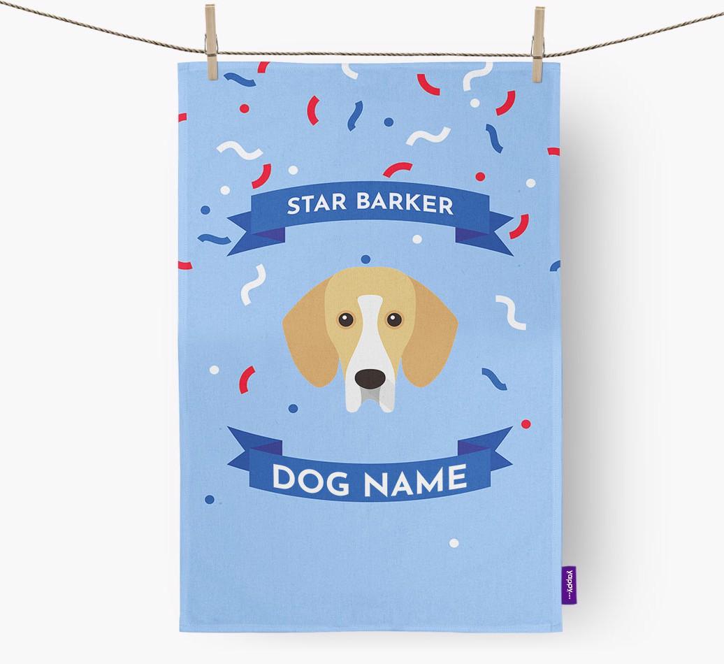 'Star Barker' - Personalized {breedFullName} Tea Towel