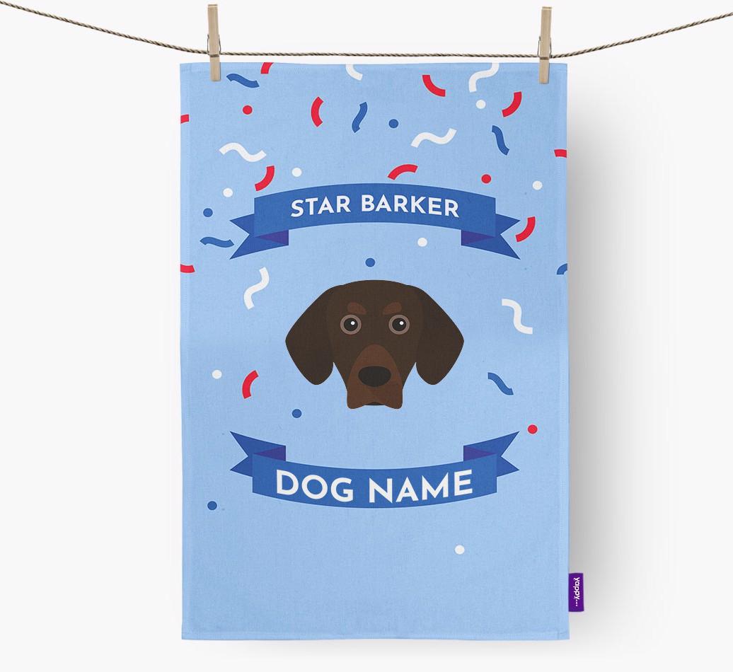 'Star Barker' - Personalized {breedFullName} Tea Towel