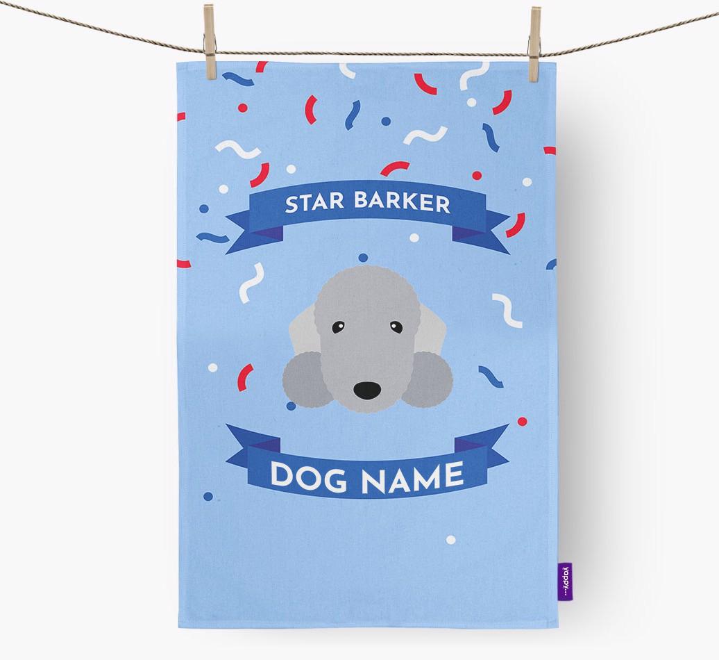 'Star Barker' - Personalized {breedFullName} Tea Towel