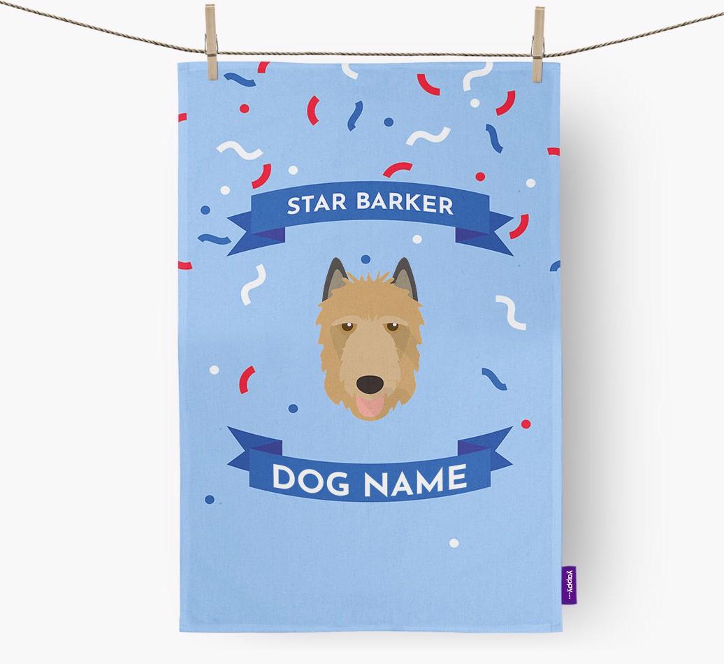 'Star Barker' - Personalized {breedFullName} Tea Towel
