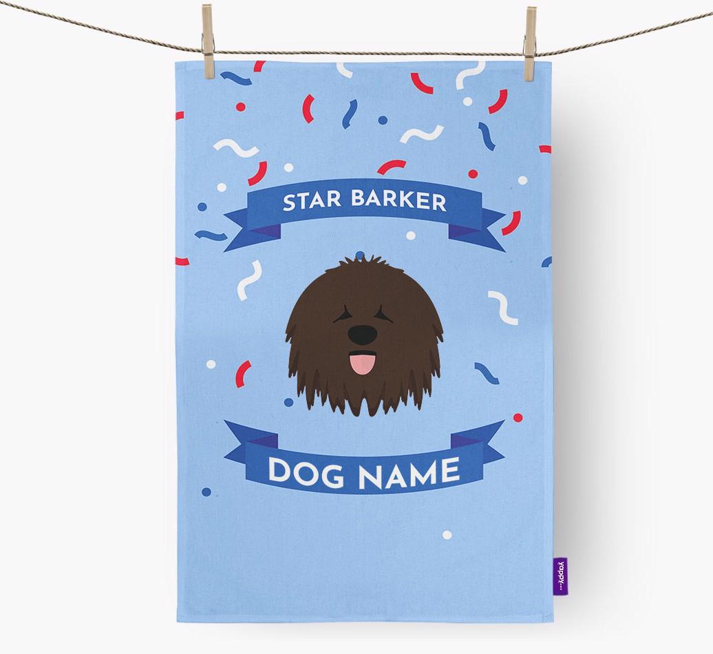 'Star Barker' - Personalized {breedFullName} Tea Towel