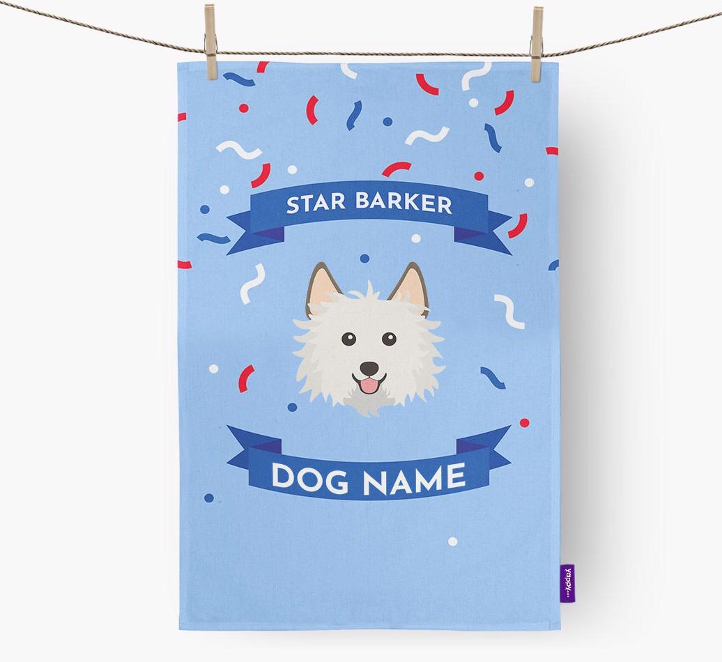 'Star Barker' - Personalized {breedFullName} Tea Towel