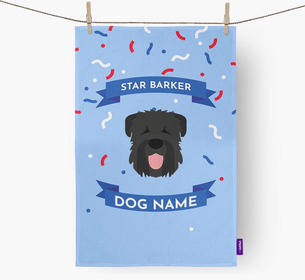 'Star Barker' - Personalized {breedFullName} Tea Towel