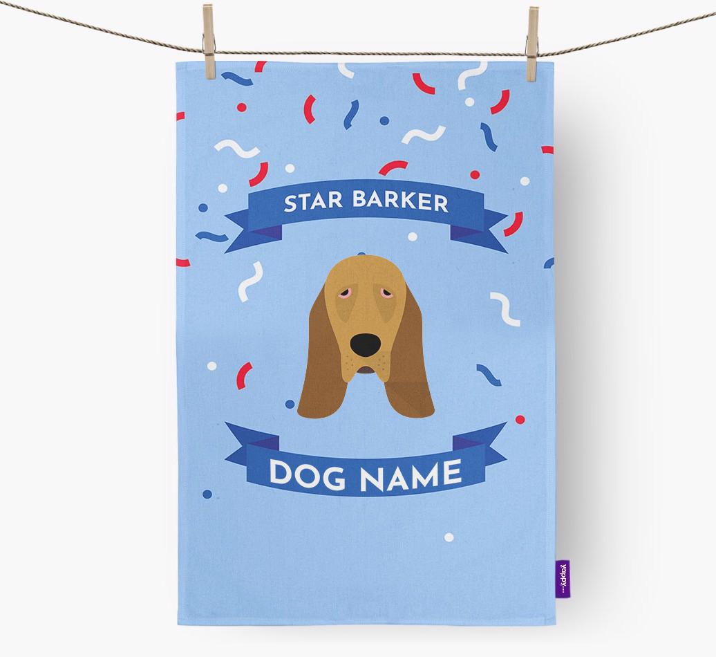 'Star Barker' - Personalized {breedFullName} Tea Towel
