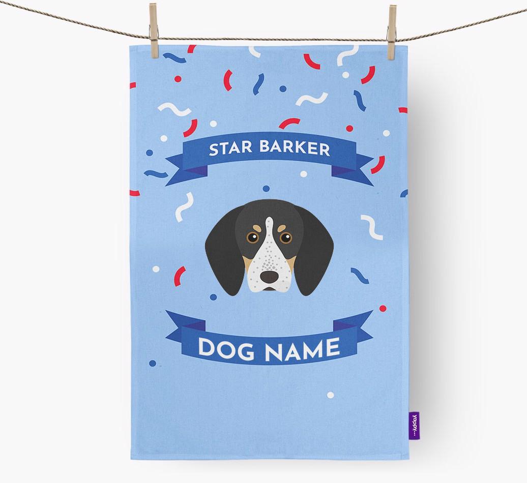 'Star Barker' - Personalized {breedFullName} Tea Towel