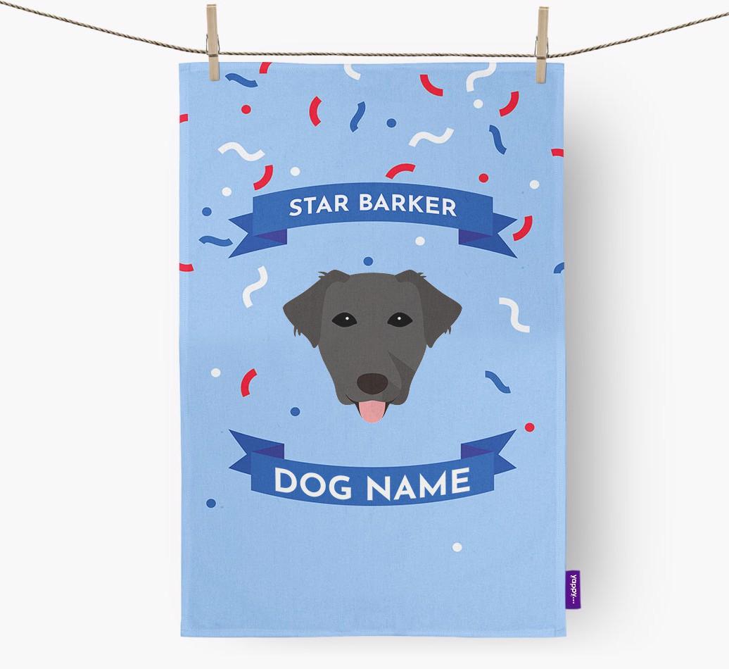 'Star Barker' - Personalized {breedFullName} Tea Towel