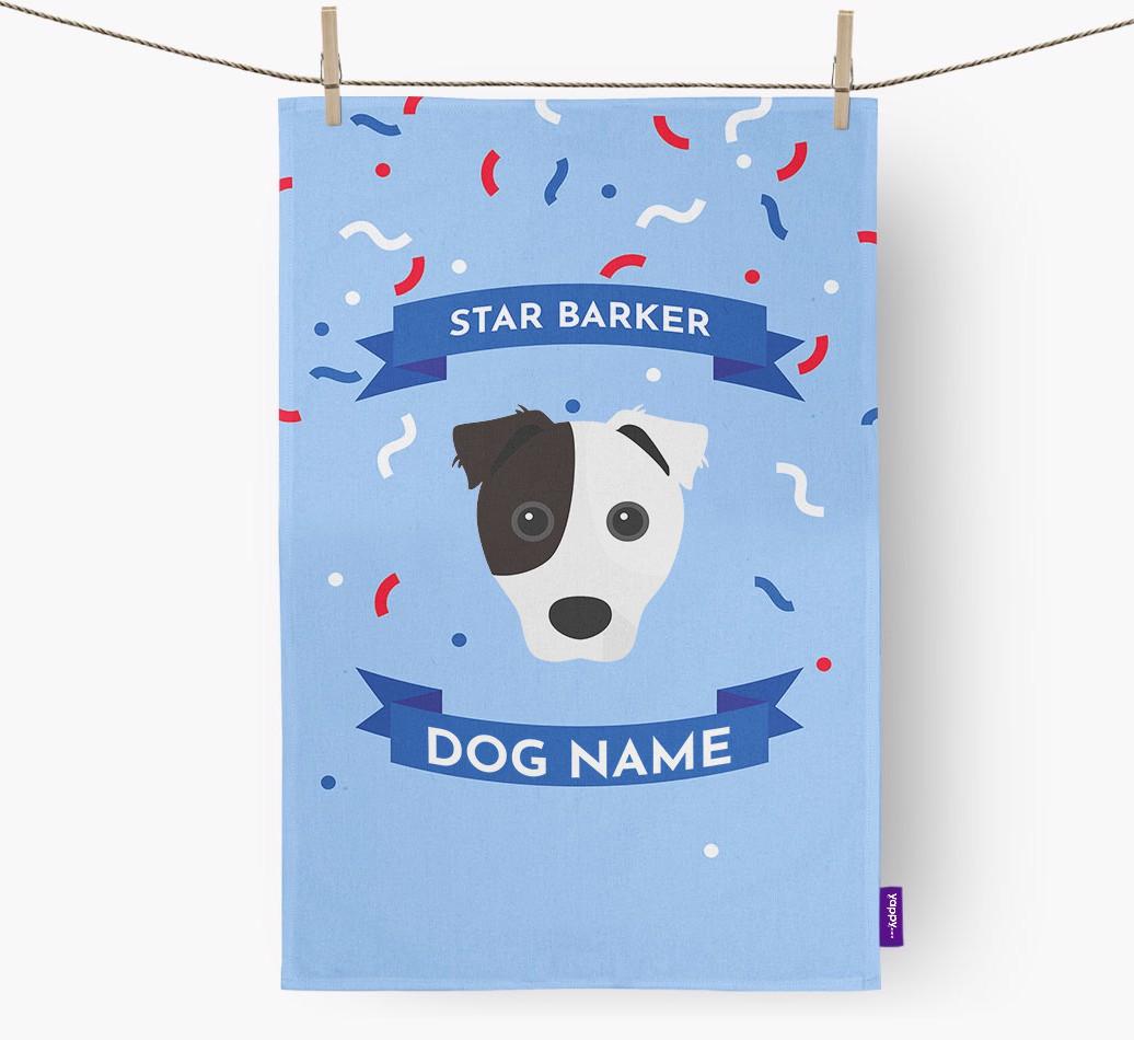 'Star Barker' - Personalized {breedFullName} Tea Towel