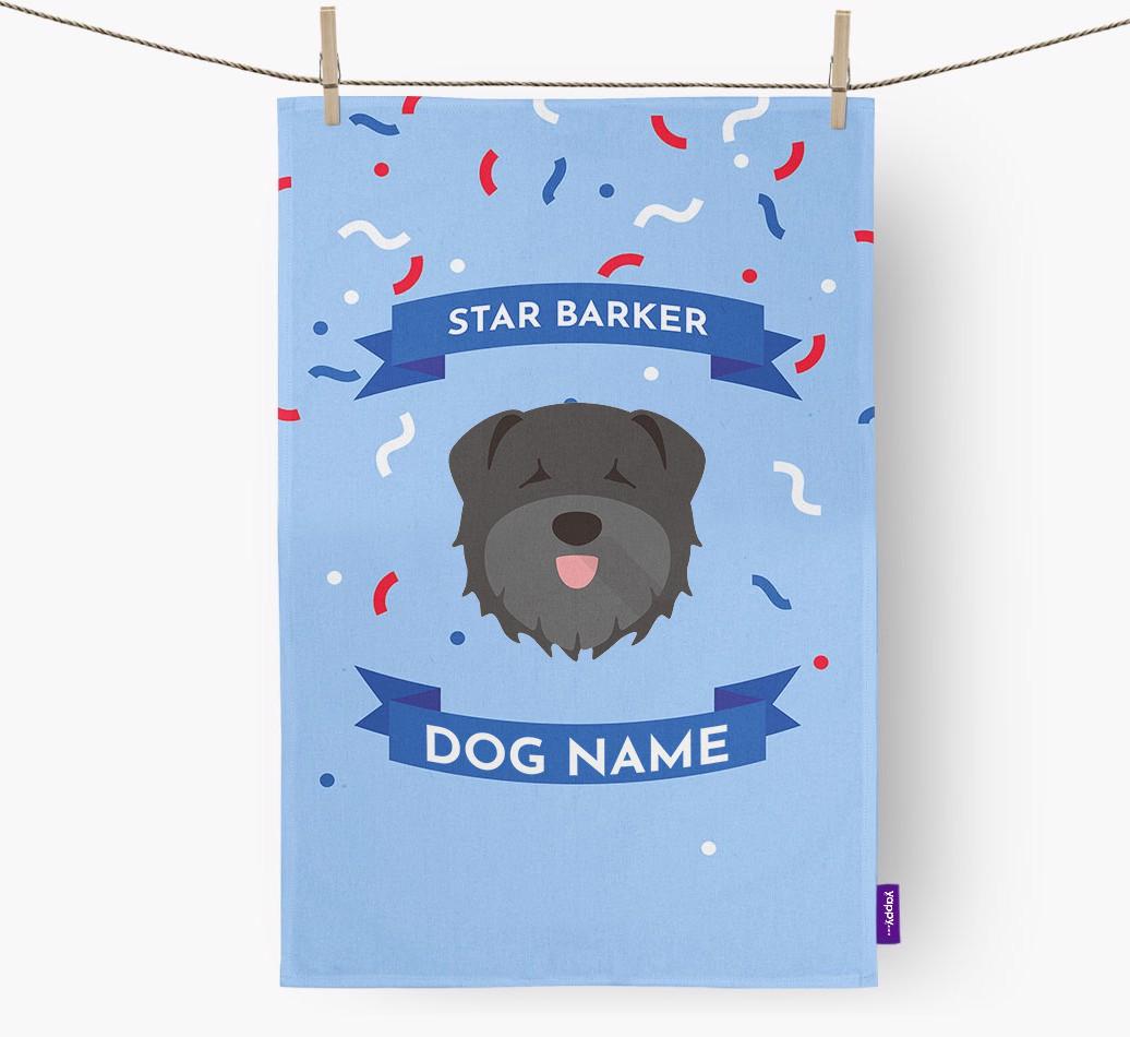'Star Barker' - Personalized {breedFullName} Tea Towel