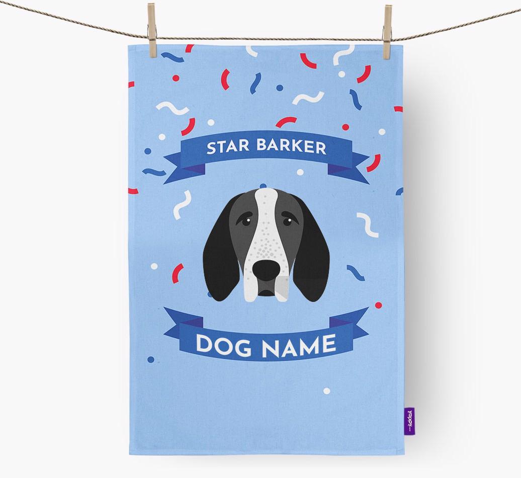 'Star Barker' - Personalized {breedFullName} Tea Towel