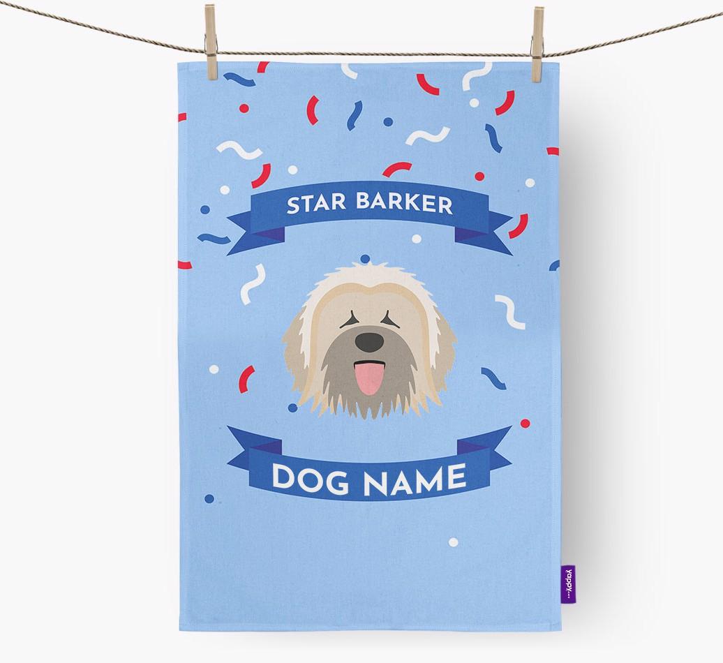 'Star Barker' - Personalized {breedFullName} Tea Towel