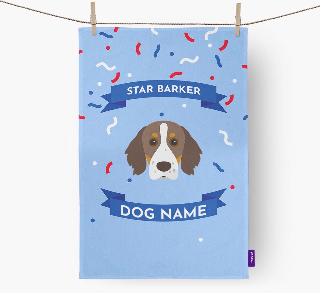 'Star Barker' - Personalized {breedFullName} Tea Towel