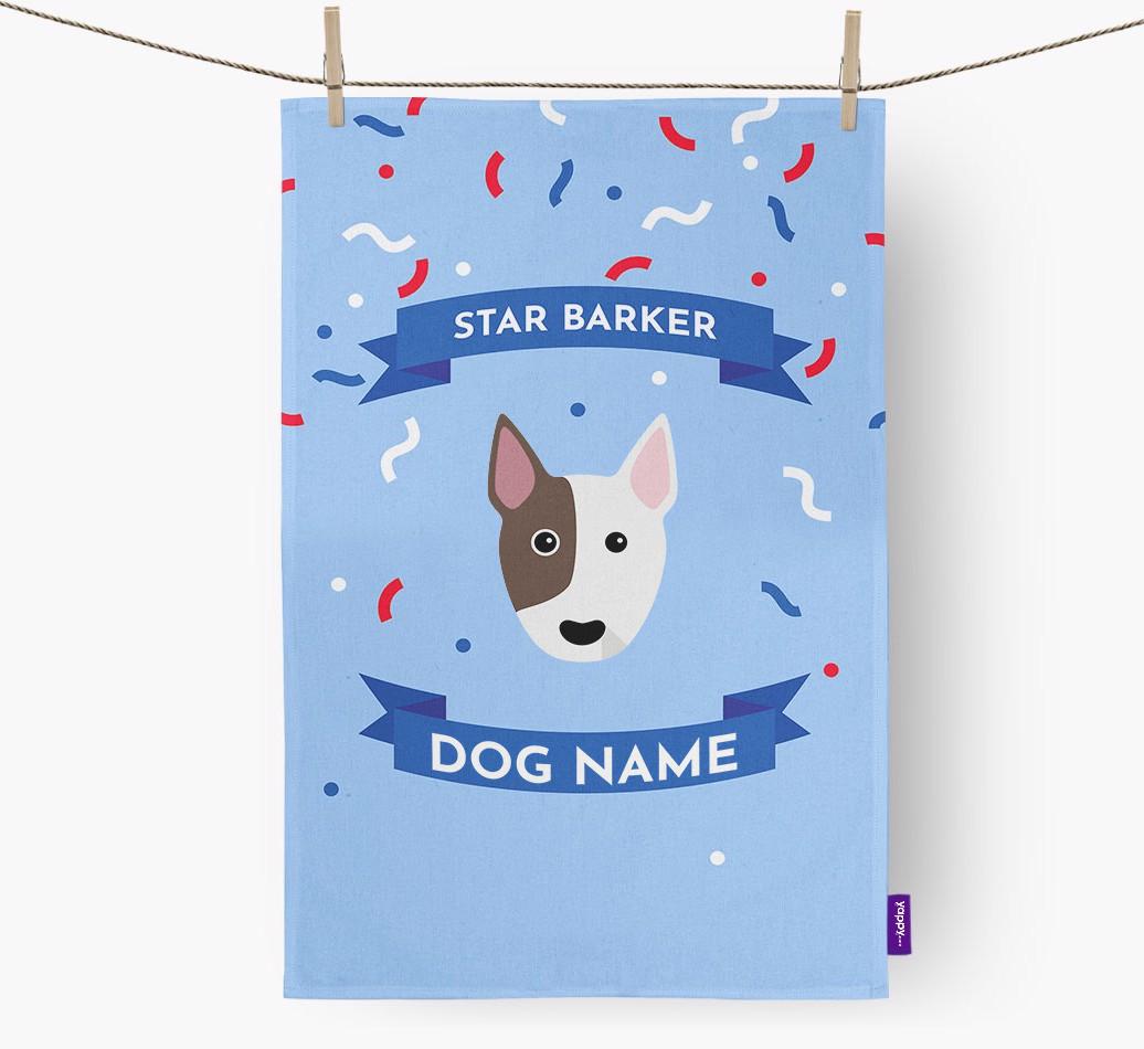 'Star Barker' - Personalized {breedFullName} Tea Towel