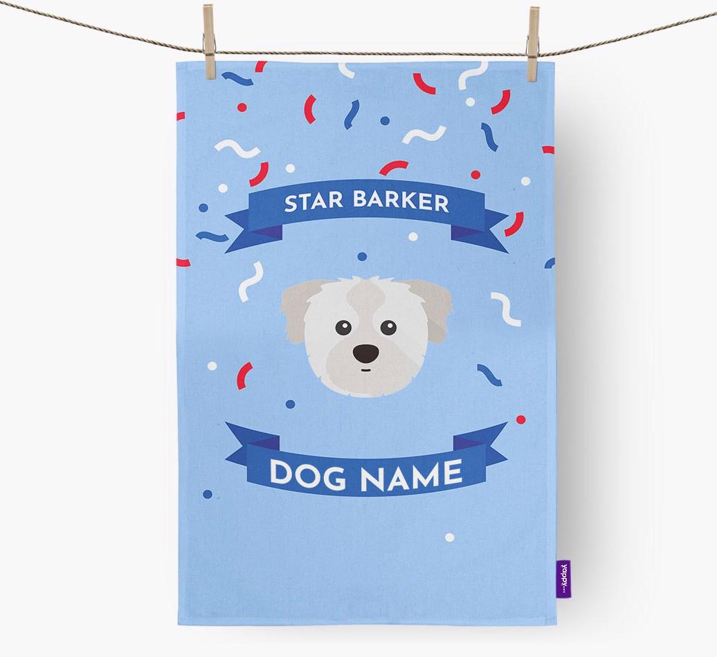 'Star Barker' - Personalized {breedFullName} Tea Towel
