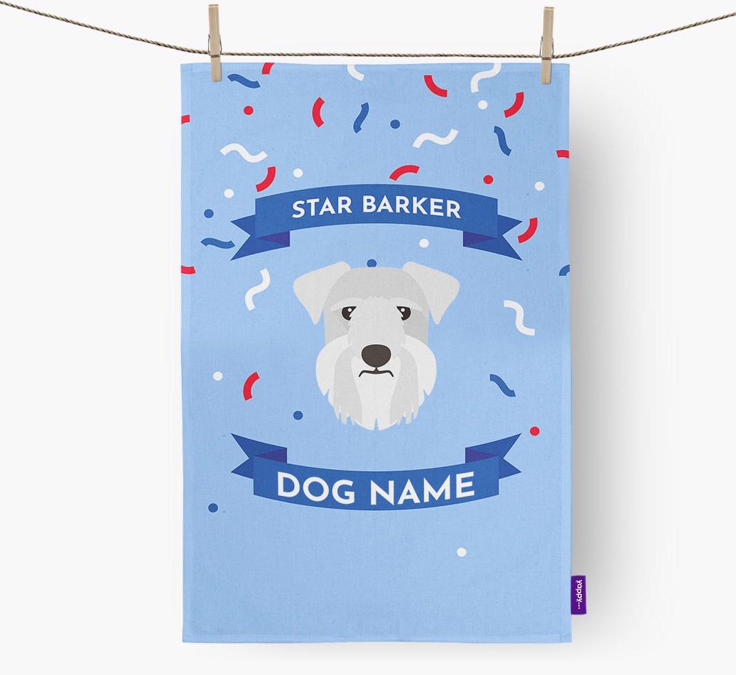 'Star Barker' - Personalized {breedFullName} Tea Towel