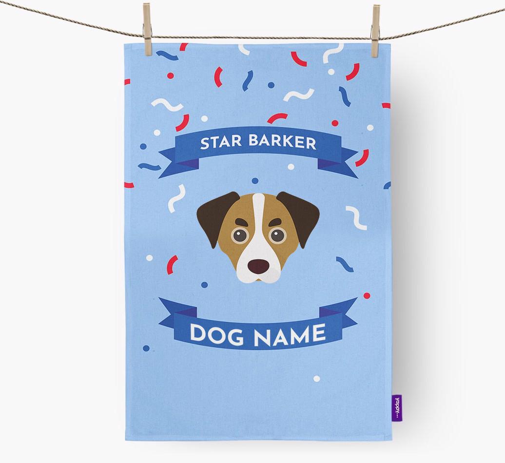 'Star Barker' - Personalized {breedFullName} Tea Towel