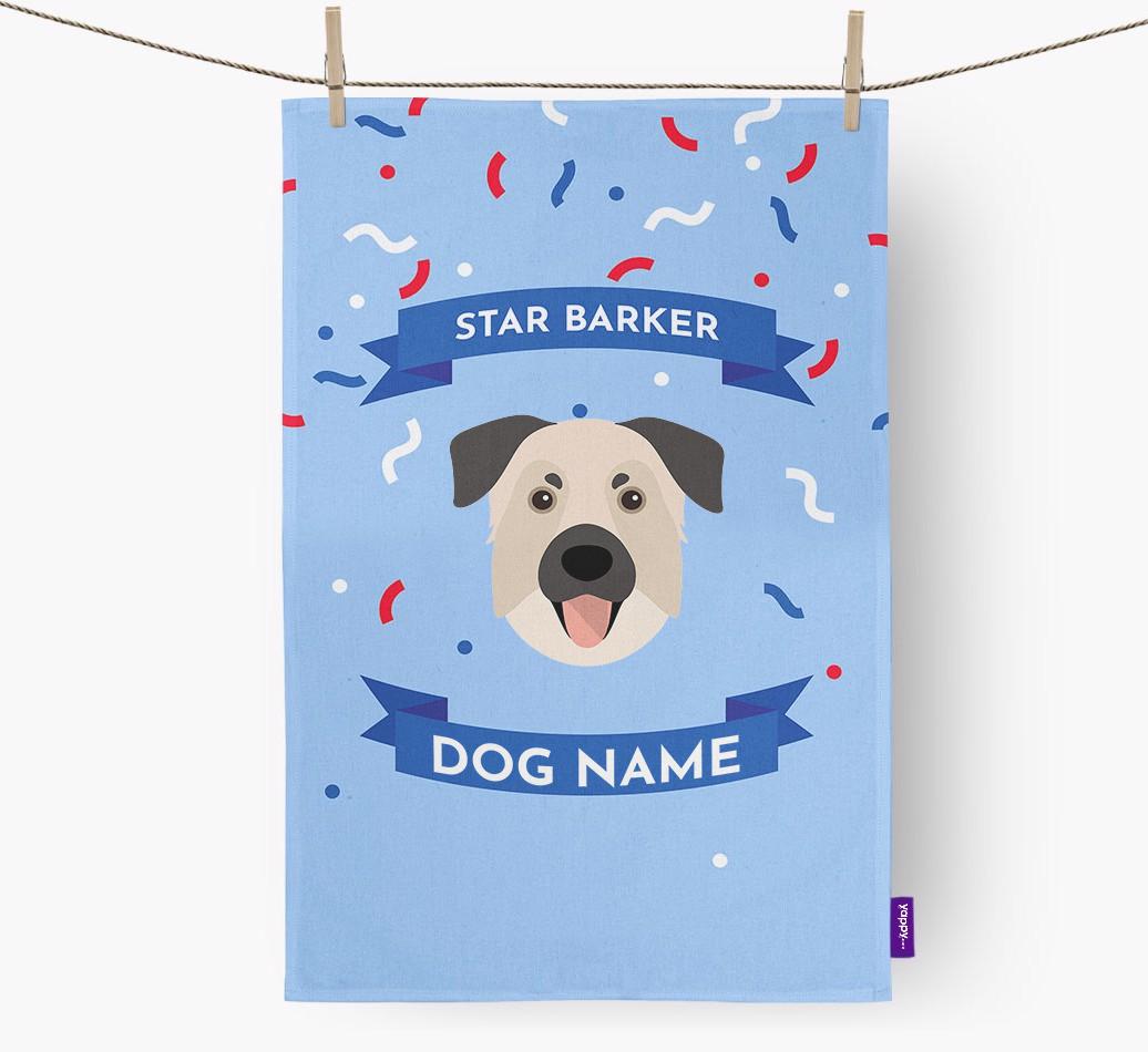 'Star Barker' - Personalized {breedFullName} Tea Towel