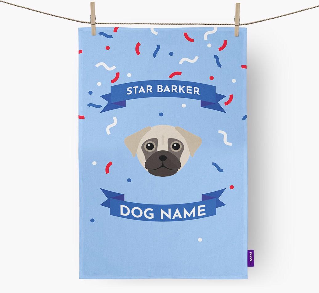 'Star Barker' - Personalized {breedFullName} Tea Towel