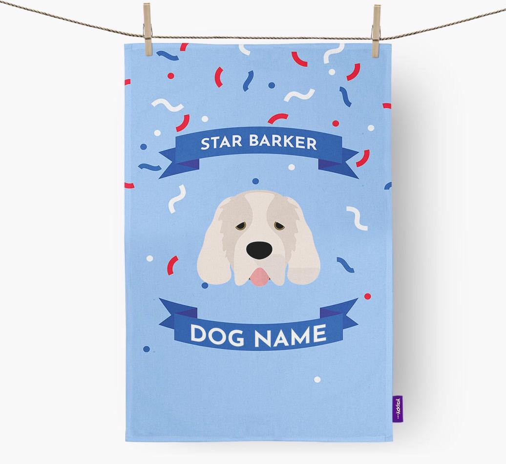 'Star Barker' - Personalized {breedFullName} Tea Towel