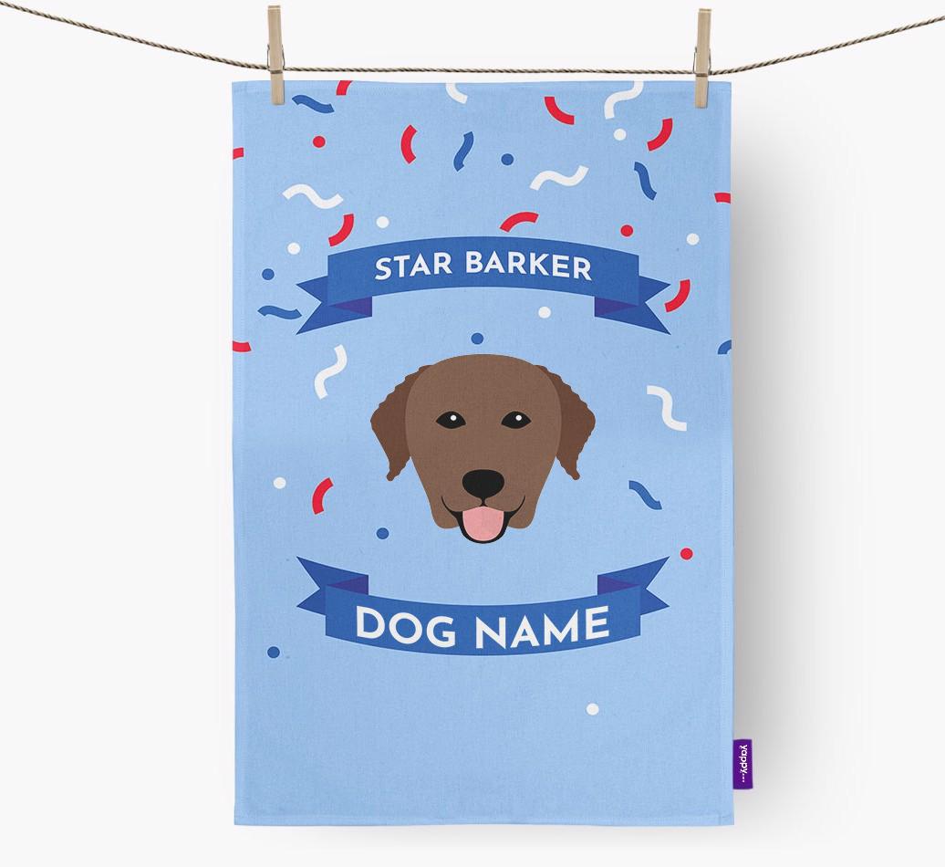 'Star Barker' - Personalized {breedFullName} Tea Towel
