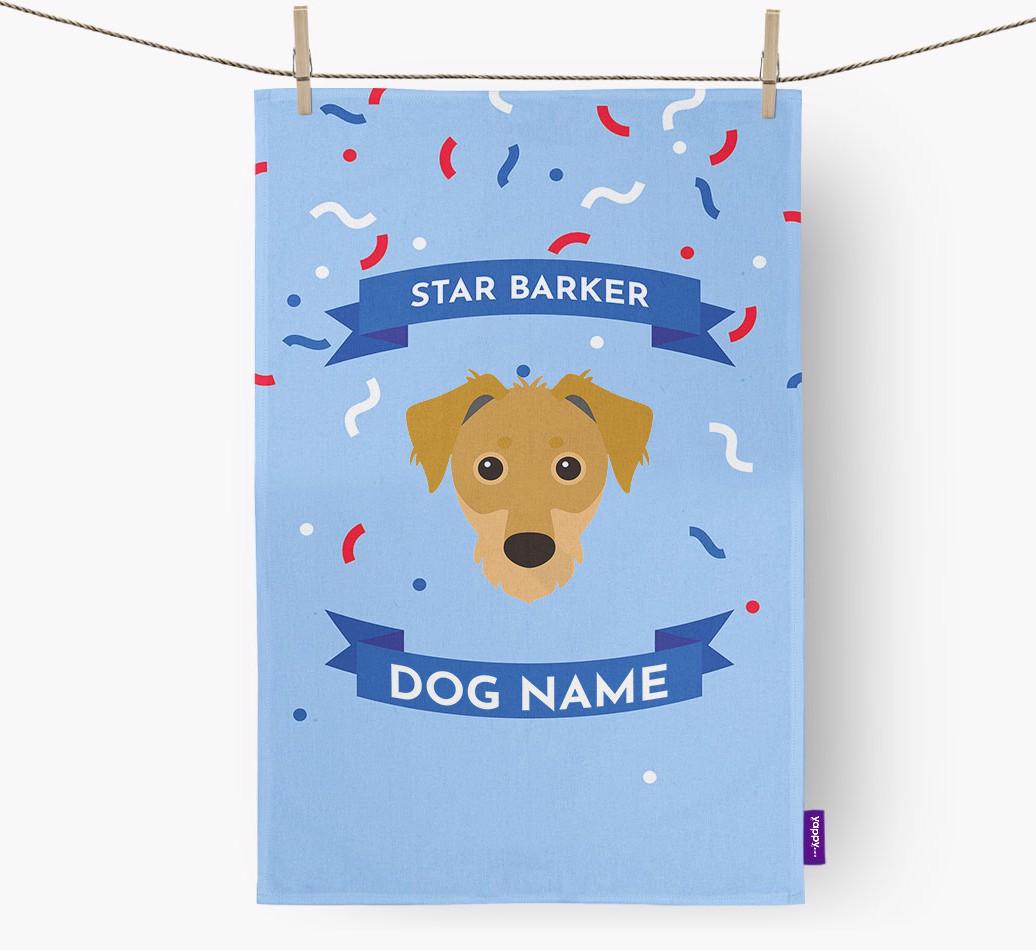 'Star Barker' - Personalized {breedFullName} Tea Towel