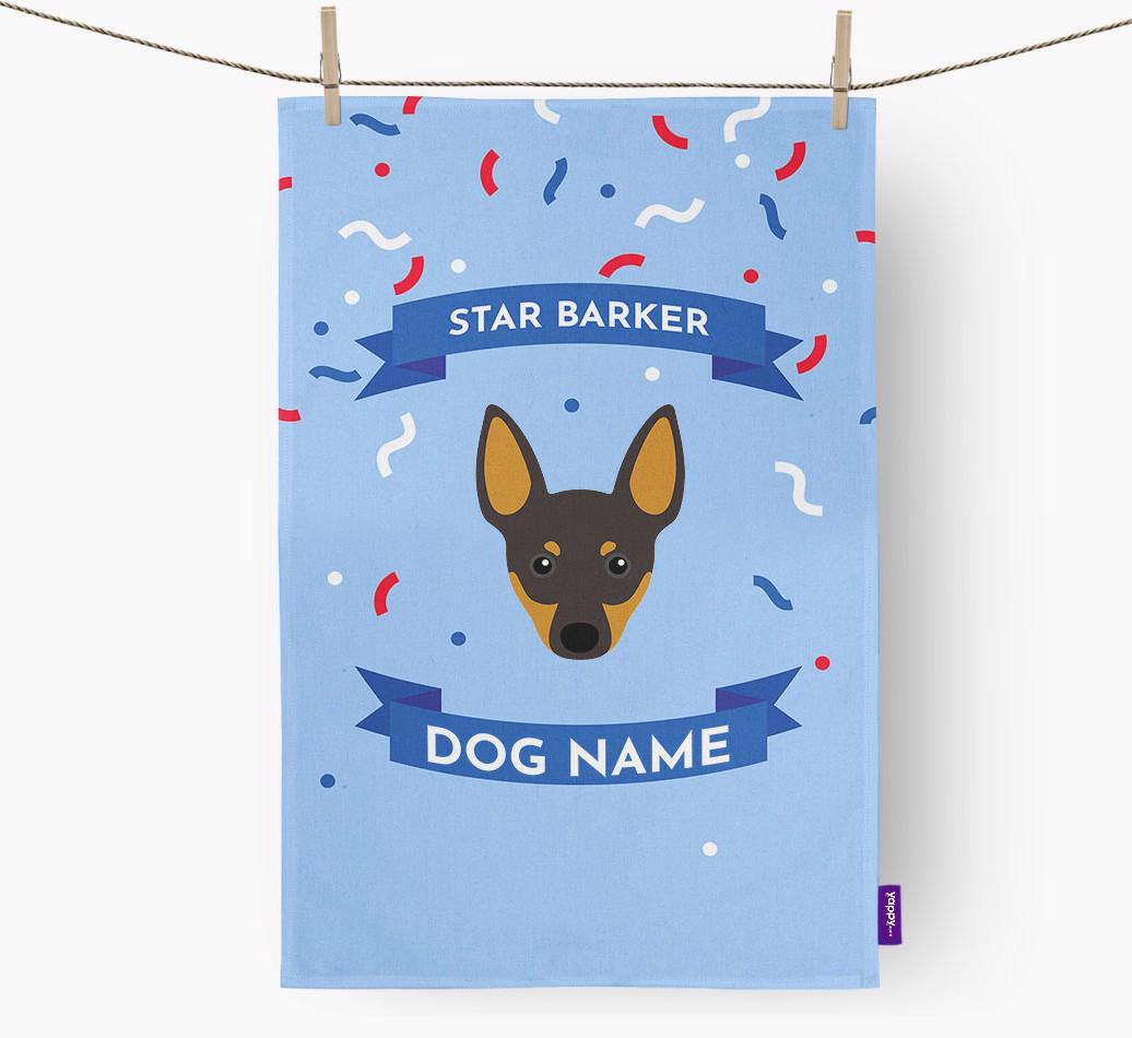 'Star Barker' - Personalized {breedFullName} Tea Towel