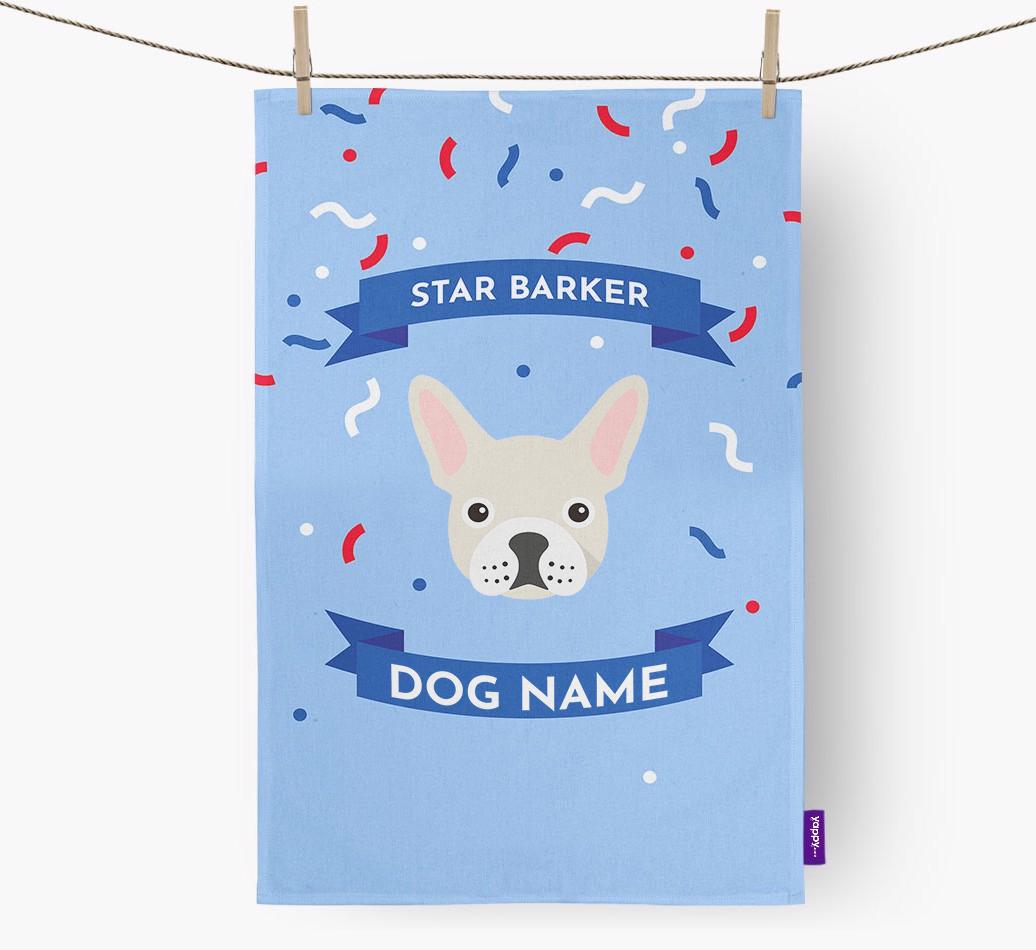 'Star Barker' - Personalized {breedFullName} Tea Towel