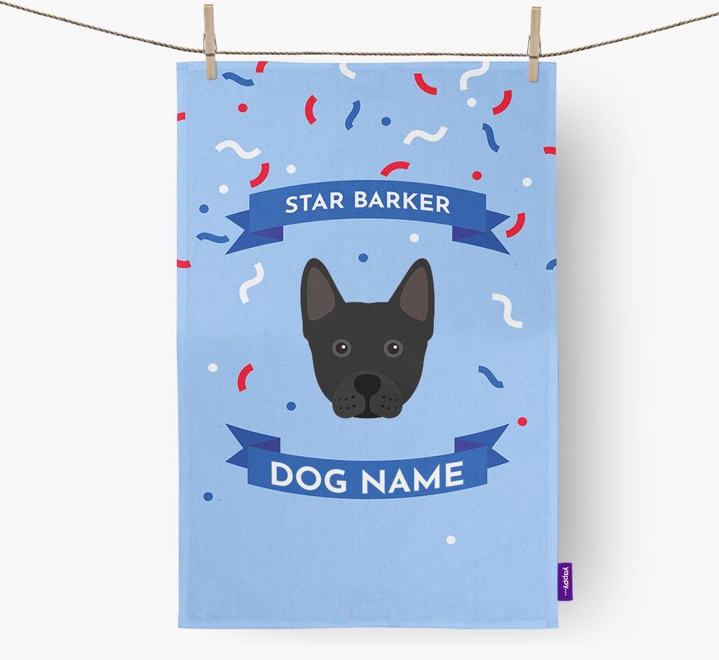 'Star Barker' - Personalized {breedFullName} Tea Towel