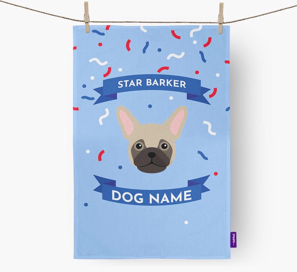 'Star Barker' - Personalized {breedFullName} Tea Towel