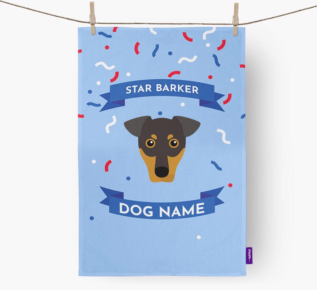 'Star Barker' - Personalized {breedFullName} Tea Towel