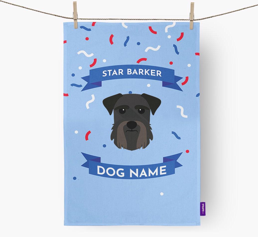 'Star Barker' - Personalized {breedFullName} Tea Towel